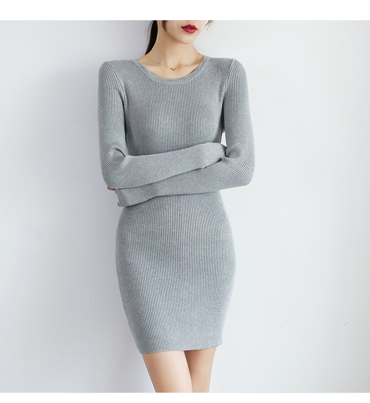 Mid-length sweater dress
