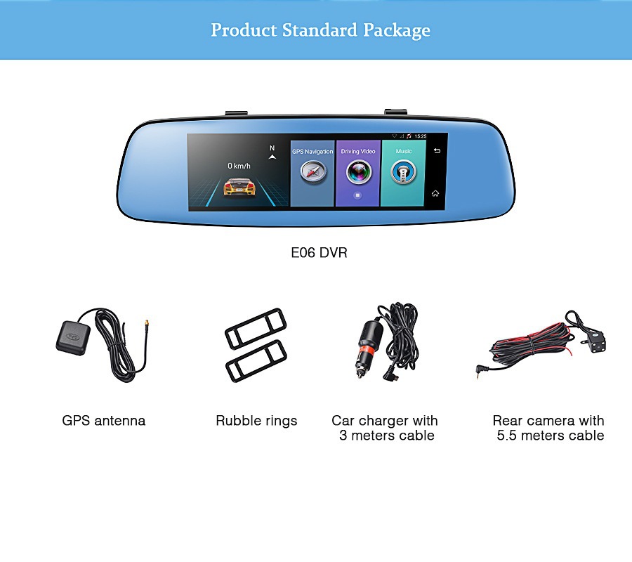 8 Inch 4G Android cloud mirror driving recorder — foto 4