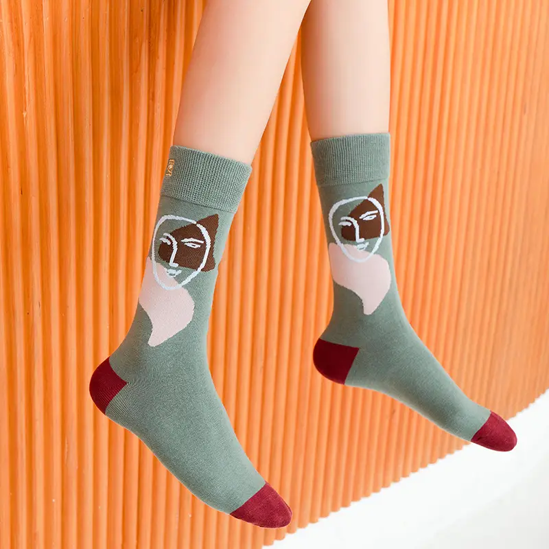 Retro Mid tube socks street art skateboard socks