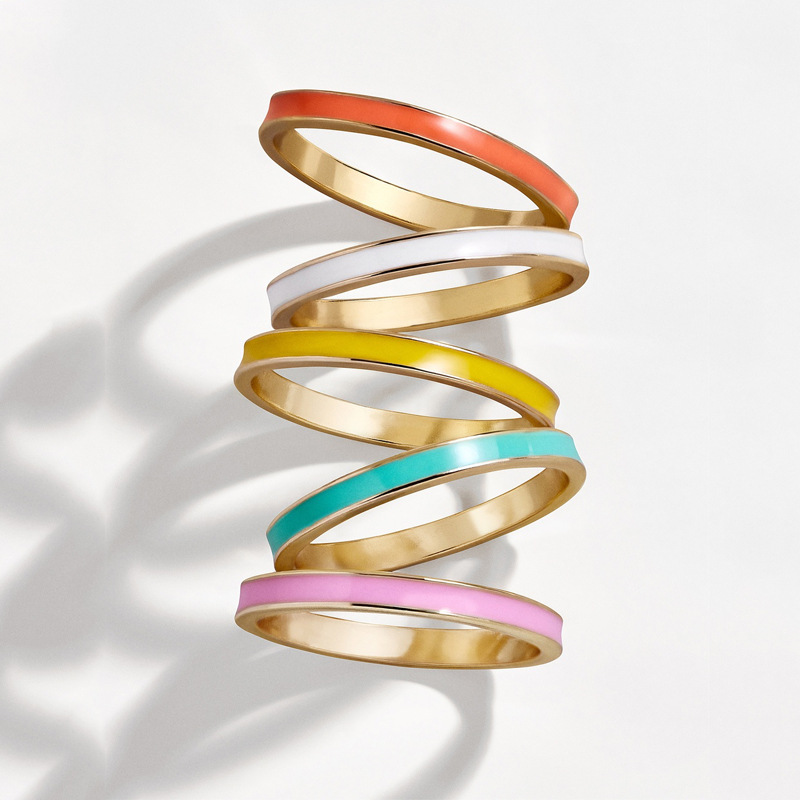 Multicolor simple alloy drip ring