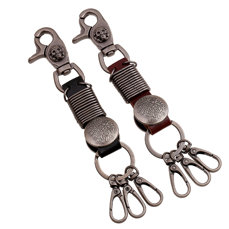 Vintage leather keychain 1