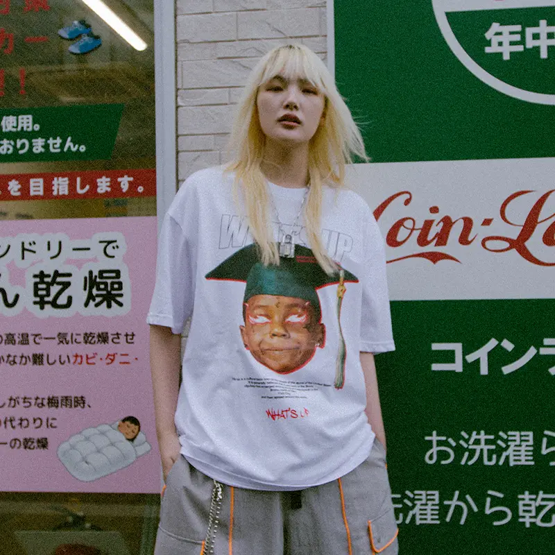 Printed loose printed T-shirt