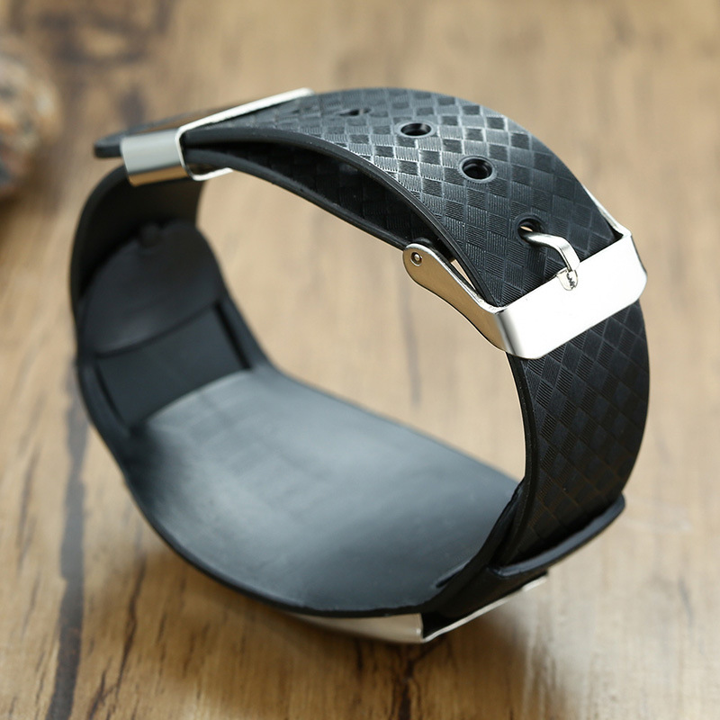 Curved brand microfiber leather bracelet