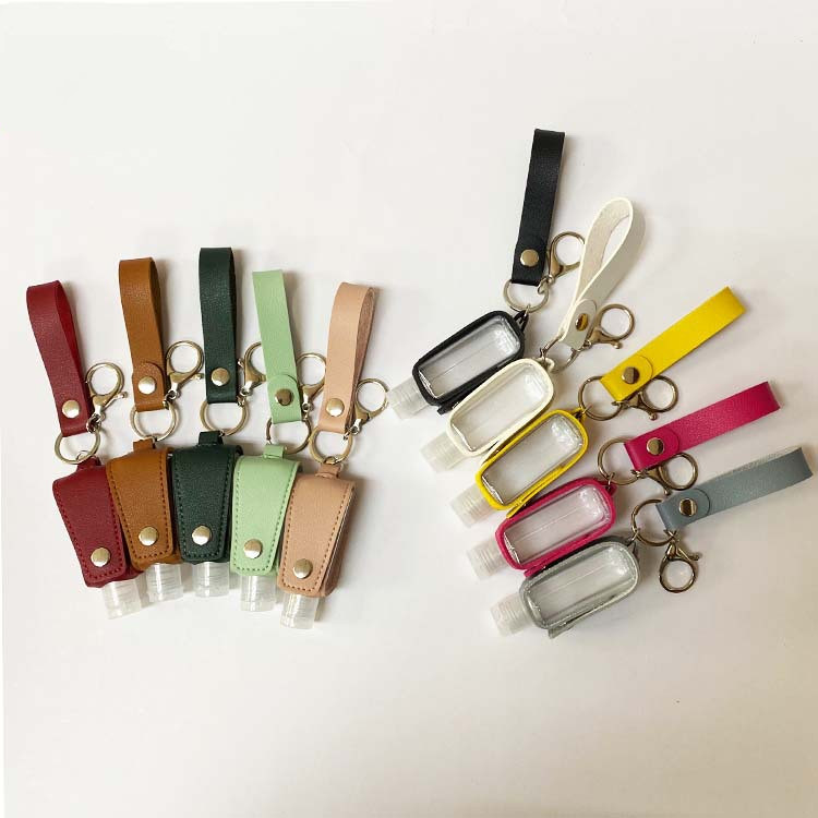 PU leather hand sanitizer bottle holder