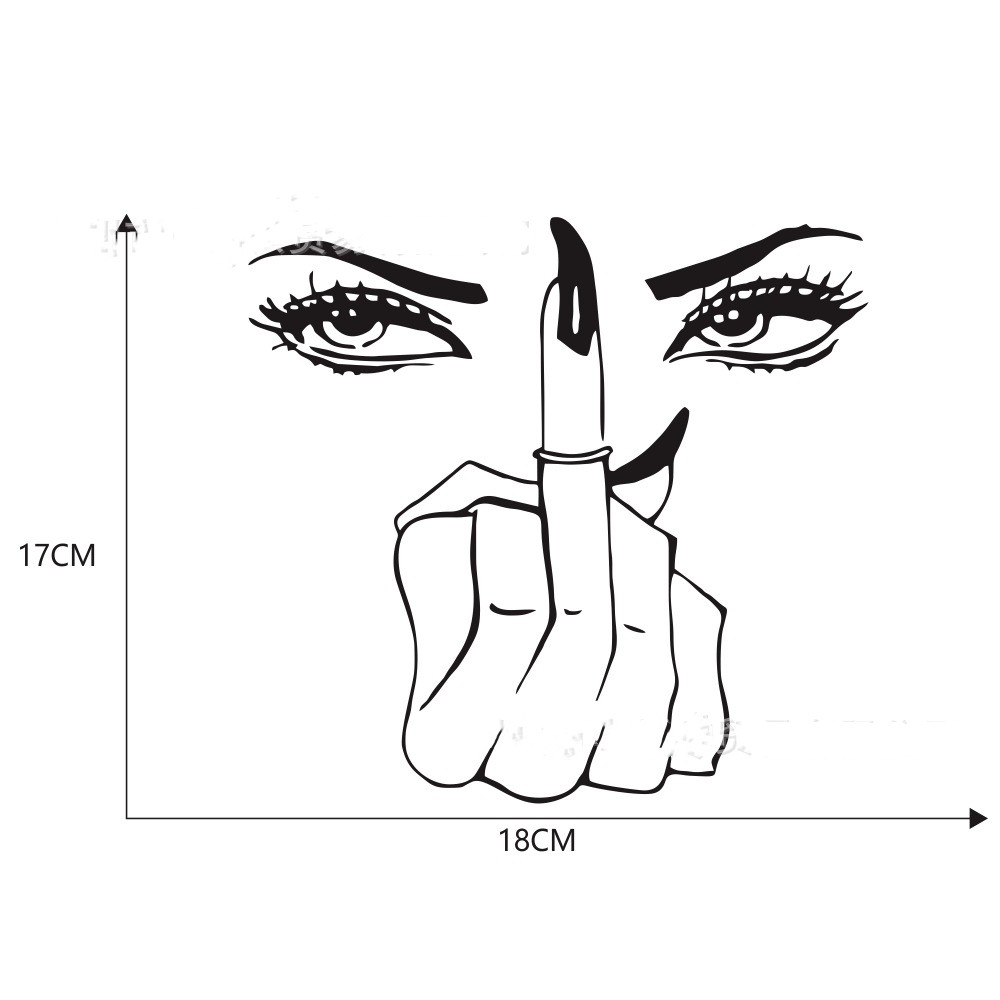 Girl's Eye Car Sticker - Image 3