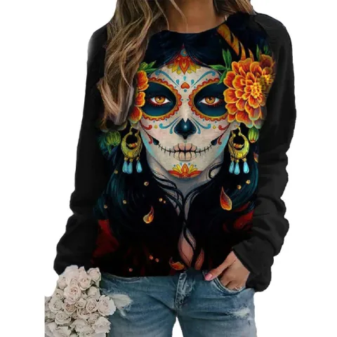 Halloween Print Sweatshirt