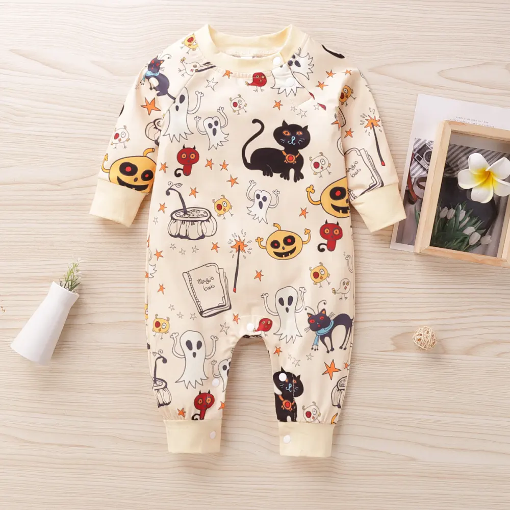 Halloween Print Baby Jumpsuit