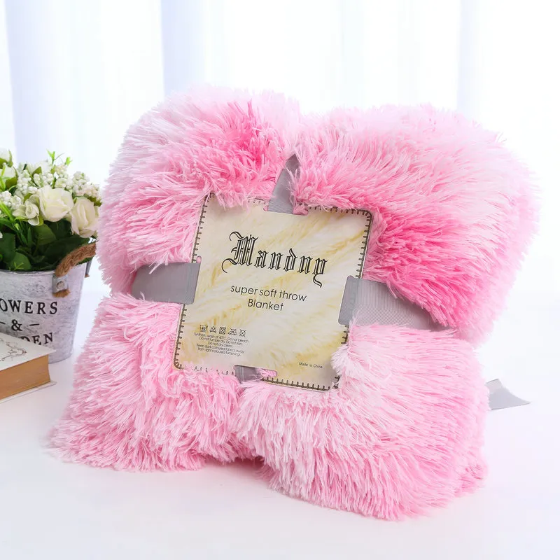 Plush Blanket Double-layer Blanket Multifunctional - Tie Dye Pink