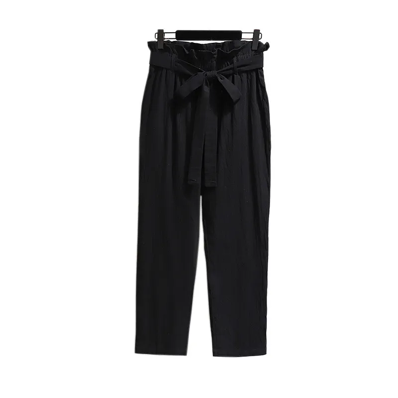 Loose carrot trousers - Black