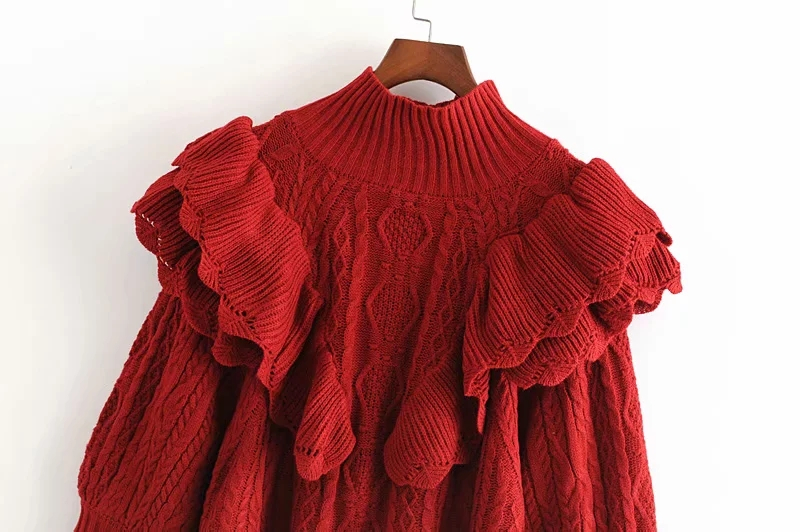 Ladies turtleneck layered sweater