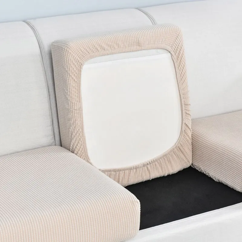 Pure color stretch all-inclusive sofa cover - Milky White