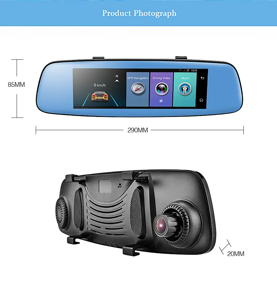 8 Inch 4G Android cloud mirror driving