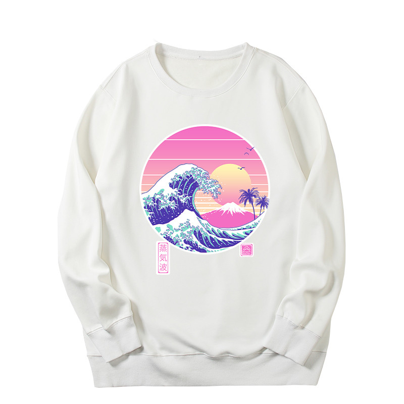 Artistic steampunk style crew neck sweatshirt