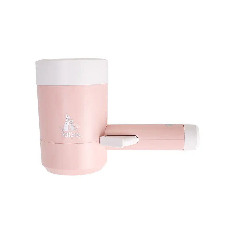 Dog Paw Cleaner Cup Soft Silicone Combs Pet Foot Washer Cup Paw Clean Brush Quickly Wash Dirty Cat Foot Cleaning Bucket - Pink