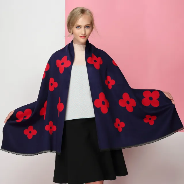 Women's air conditioning warm shawl Blue - Shop at LoveMi