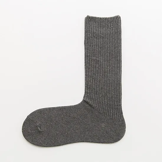 Women's cotton vertical stripe socks - Grey