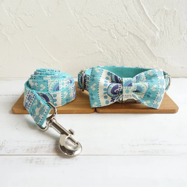 MUTTCO pet supplies dog collar leash set Sky Blue - Shop at LoveMi