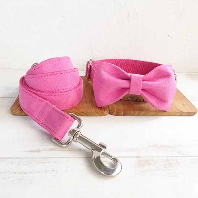Muttco dog collar traction rope set bite resistant neck set Pink - Shop at LoveMi