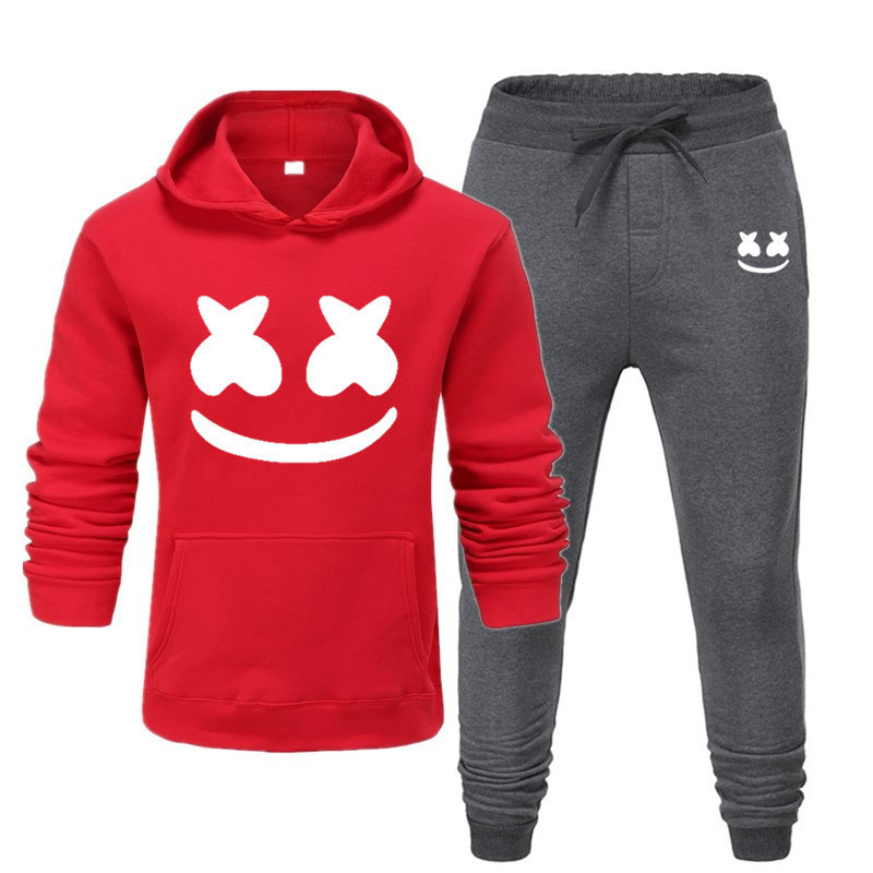 Two-piece smiley sweater and trousers