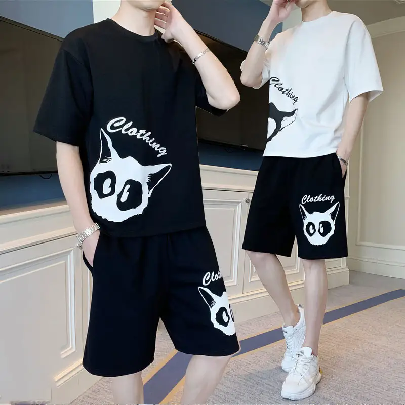 Plus size short sleeve t-shirt suit