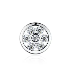 Round metal pendant - White - View 1