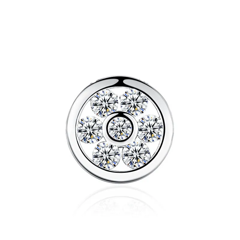 Round metal pendant - White