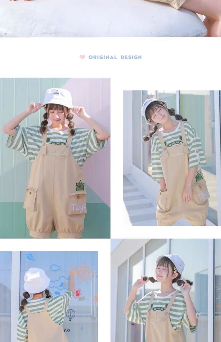 Two-piece cute overalls