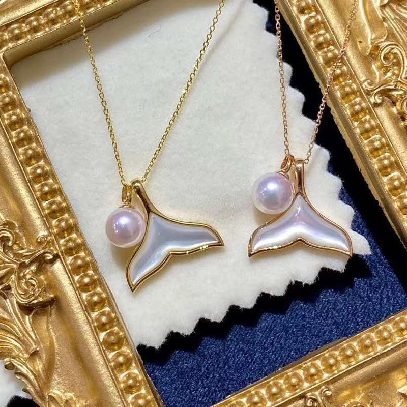 Natural white mother clavicle chain pearl pendant women