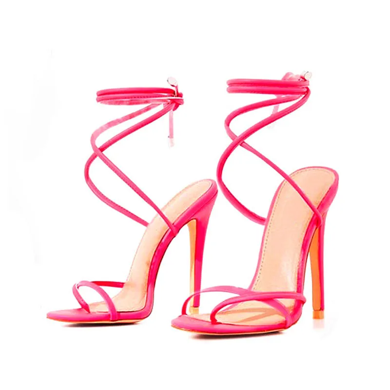Roman strappy sandals - Red