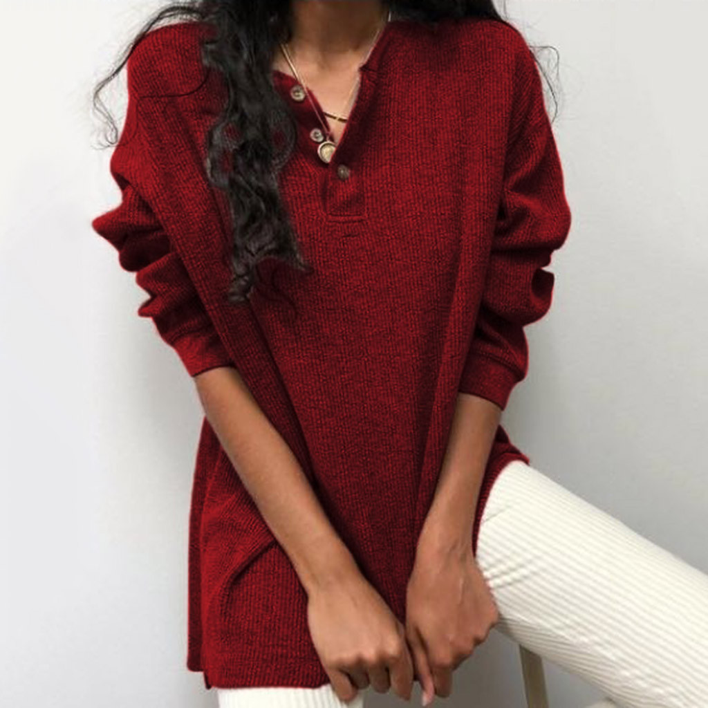 Woolen loose long-sleeved sweater