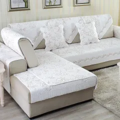 European style washed cotton sofa cushion - Creamy White - View 1
