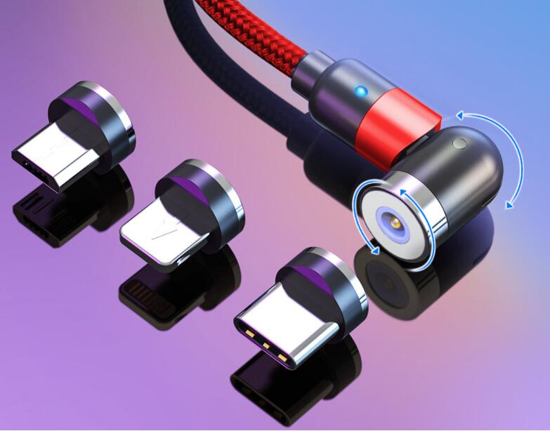 Rotating magnetic data cable three in one