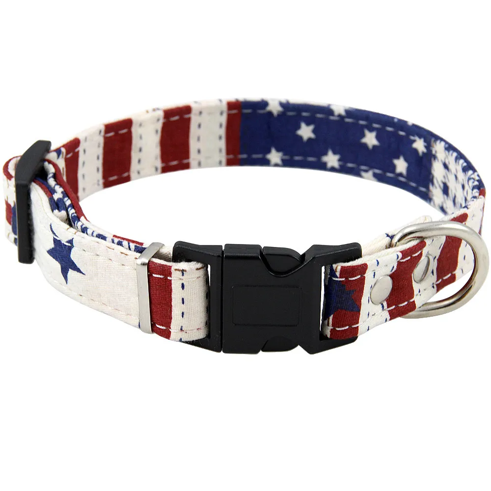 Pure cotton dog collar - Five Pointed Star