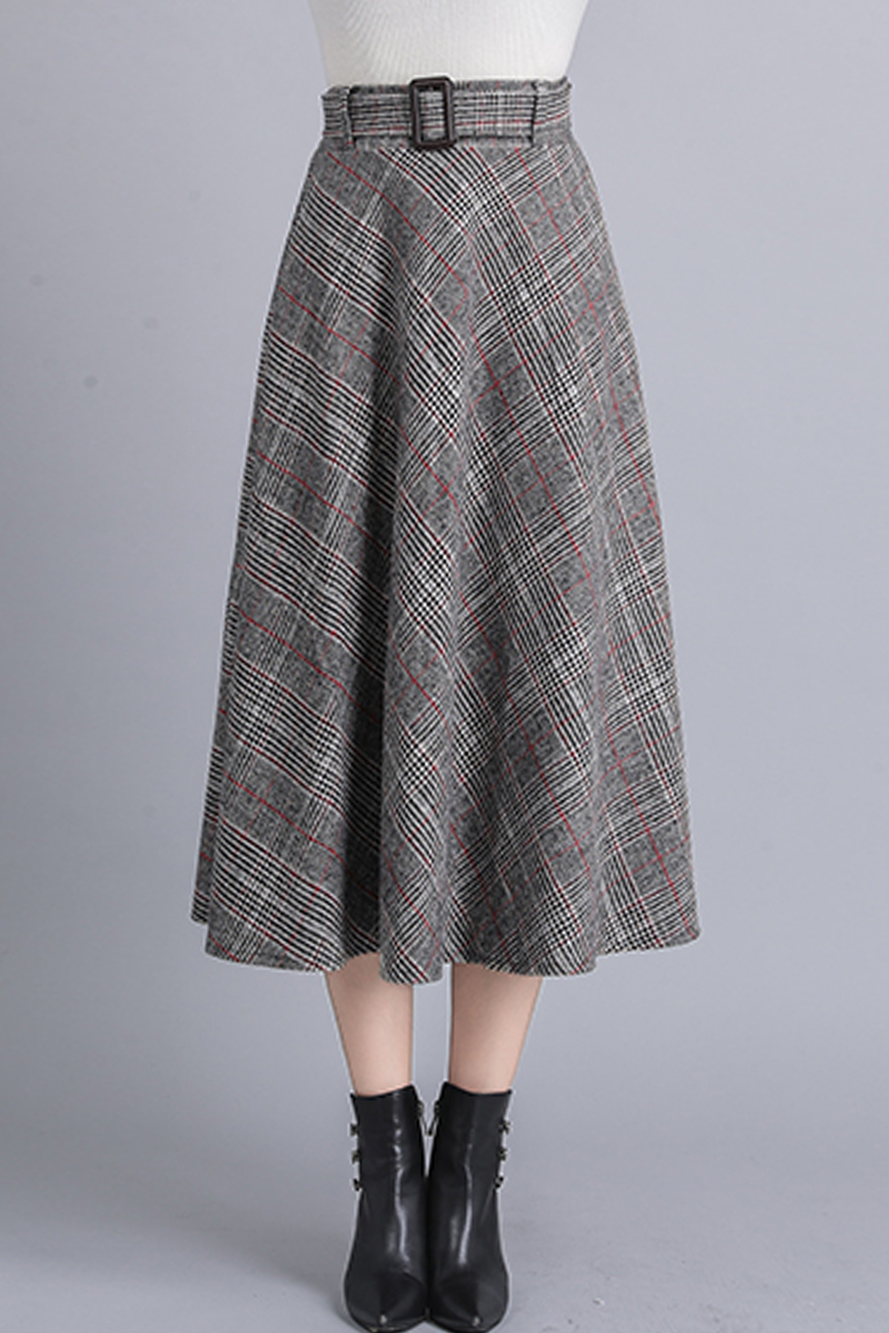 Ladies retro woolen skirt