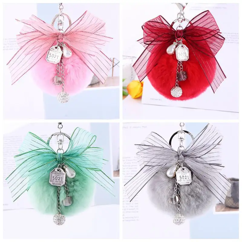 All-match bag imitation fur ball keychain pendant