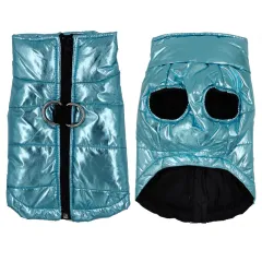 Dog Cotton Vest Waterproof Dog Jacket - Bright Blue - View 1