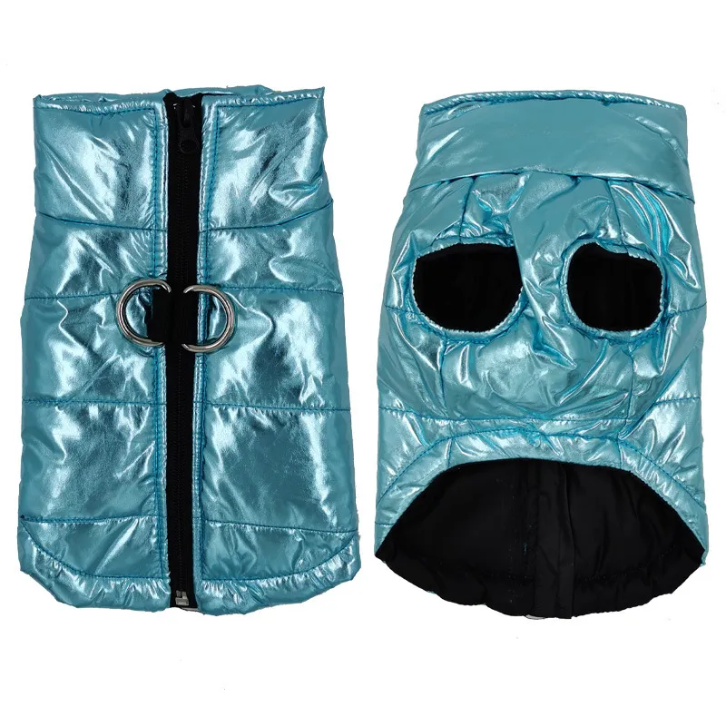 Dog Cotton Vest Waterproof Dog Jacket - Bright Blue
