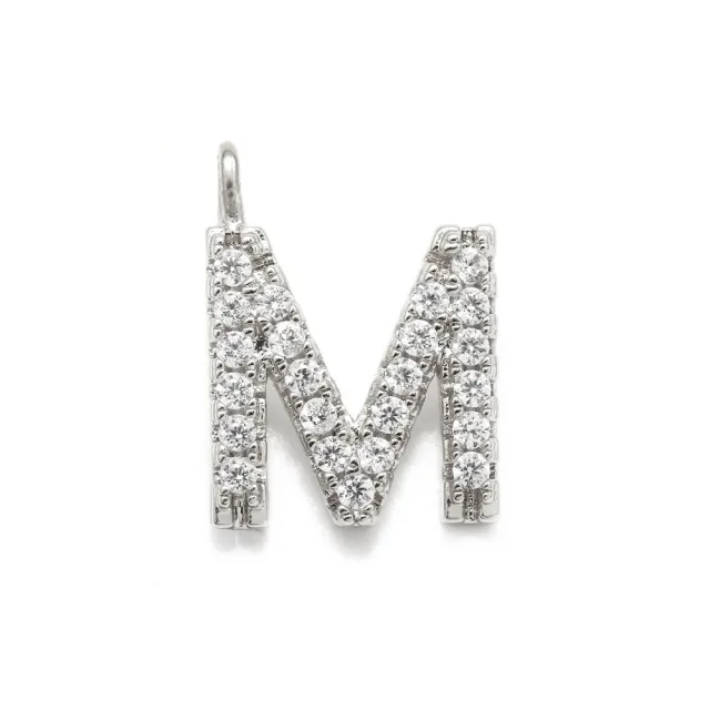 Letter pendant necklace M Silver - Shop at LoveMi