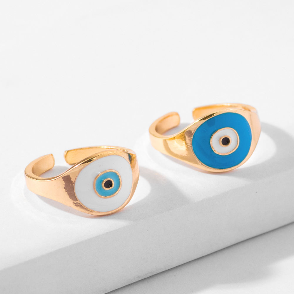 Alloy funny dripping eyes ring