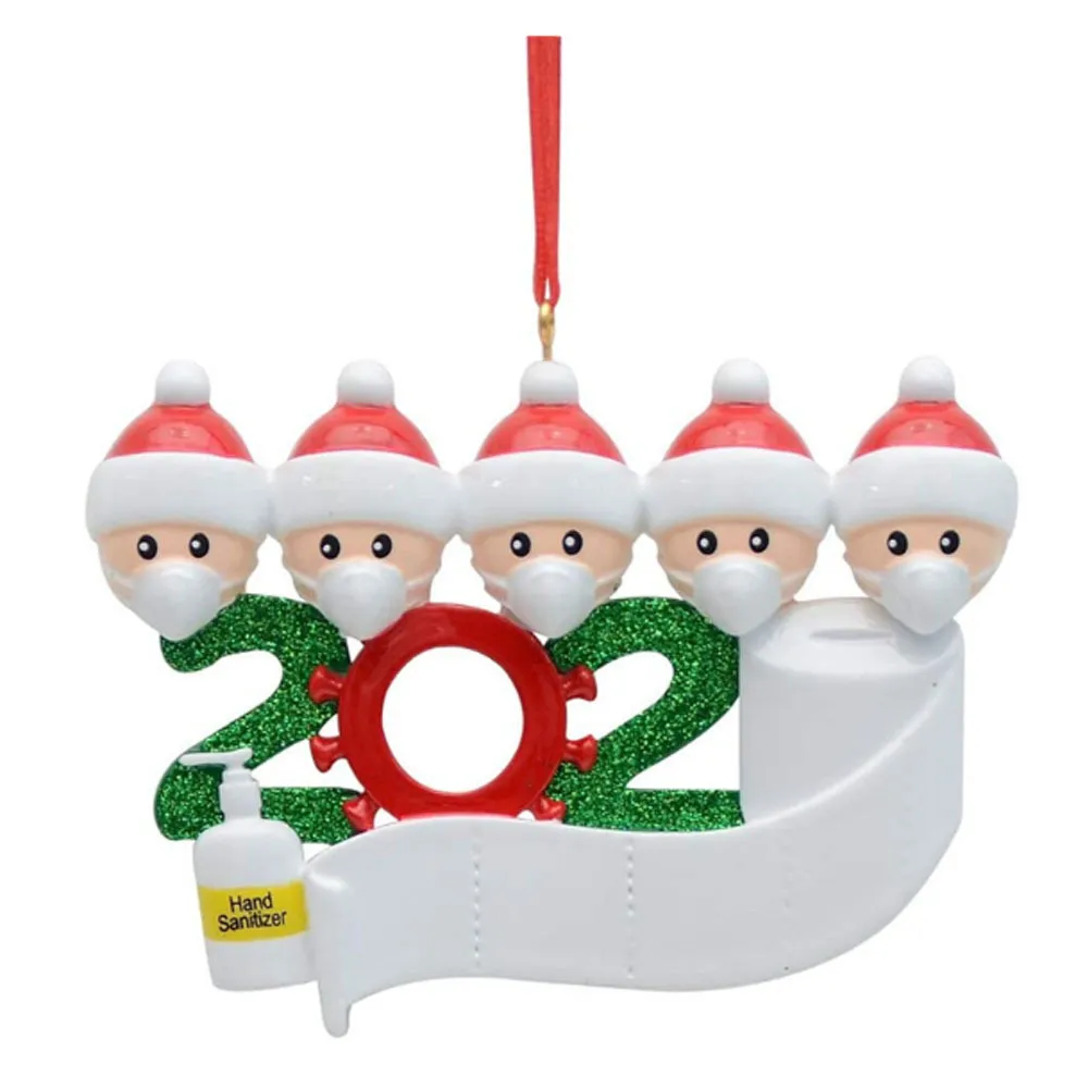 Christmas Resin Pendant Ornaments - Family Of 5