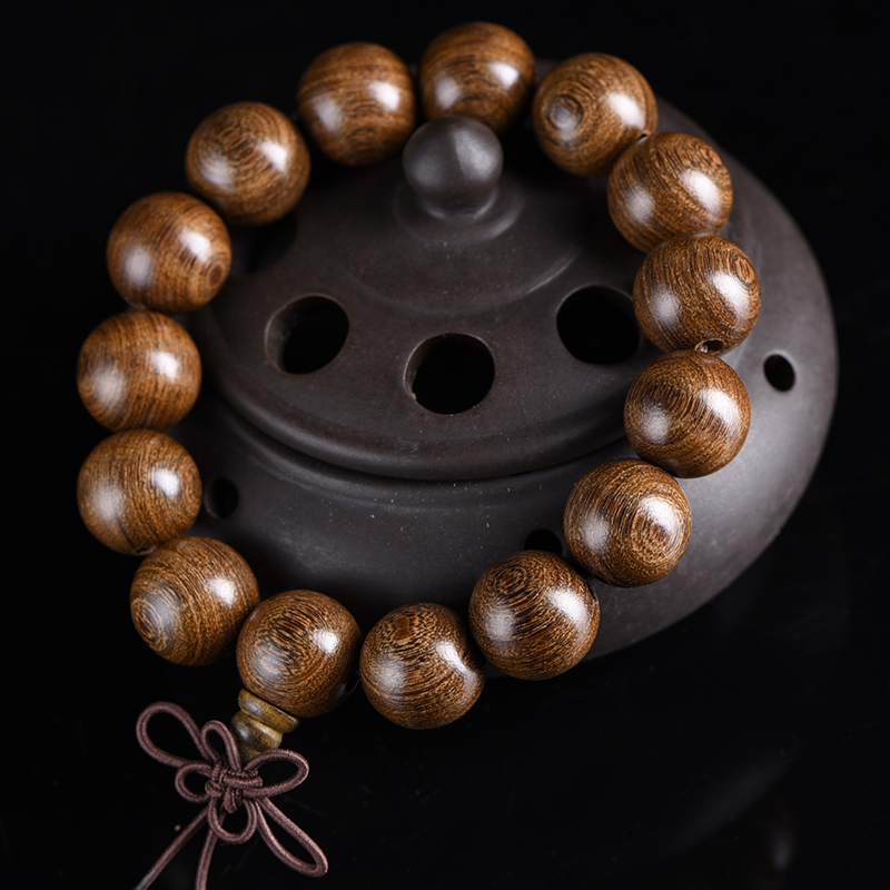 Golden Sandalwood Bead Bracelet