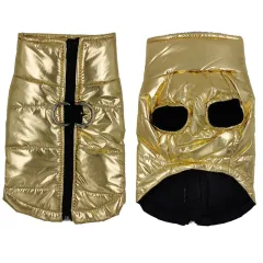 Dog Cotton Vest Waterproof Dog Jacket - Bright Gold - View 1