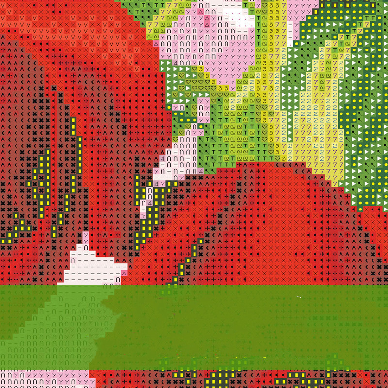 Rubik's cube diamond painting cross stitch