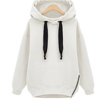 New autumn and winter loose hooded hooded drawstring long sweater MM large size long sleeve