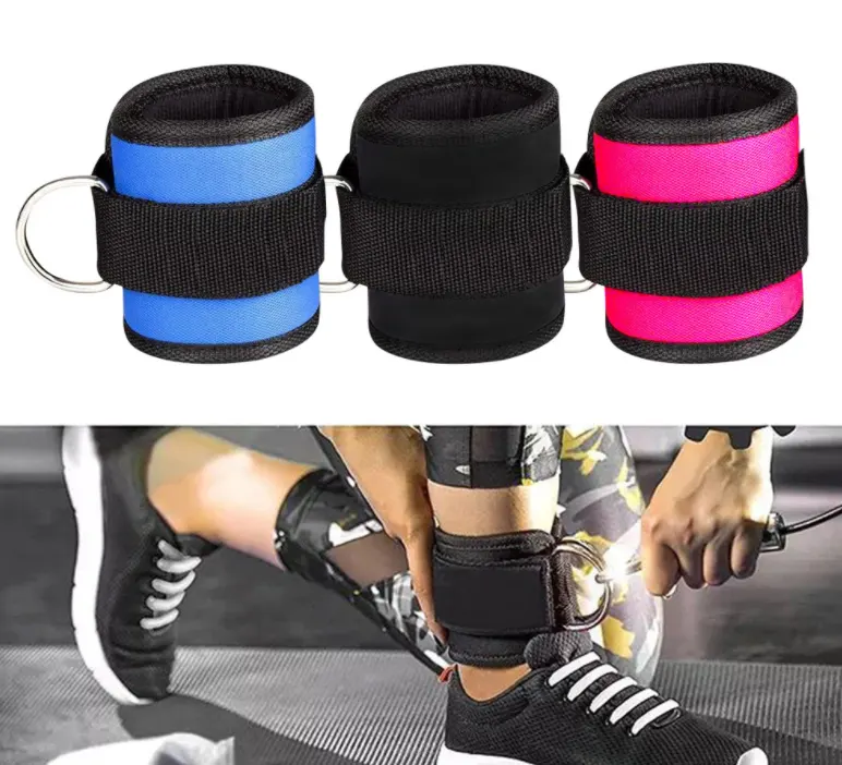 New D-ring Ankle Strap Buckle Adjustable Weights Gym Leg