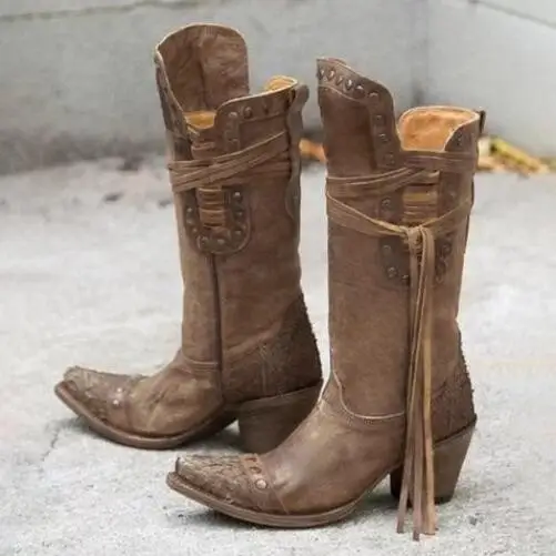 Fringed Pointed Boots