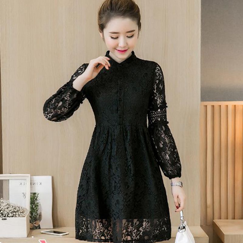 Lace Lantern Sleeve Dress, picture 3 of 5