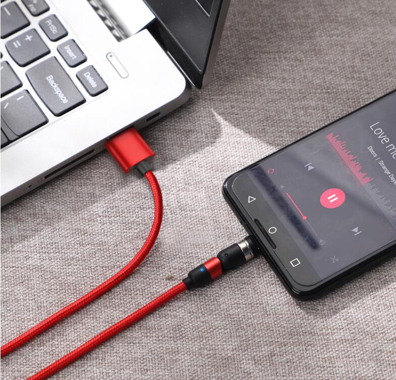 Rotating magnetic data cable three in one