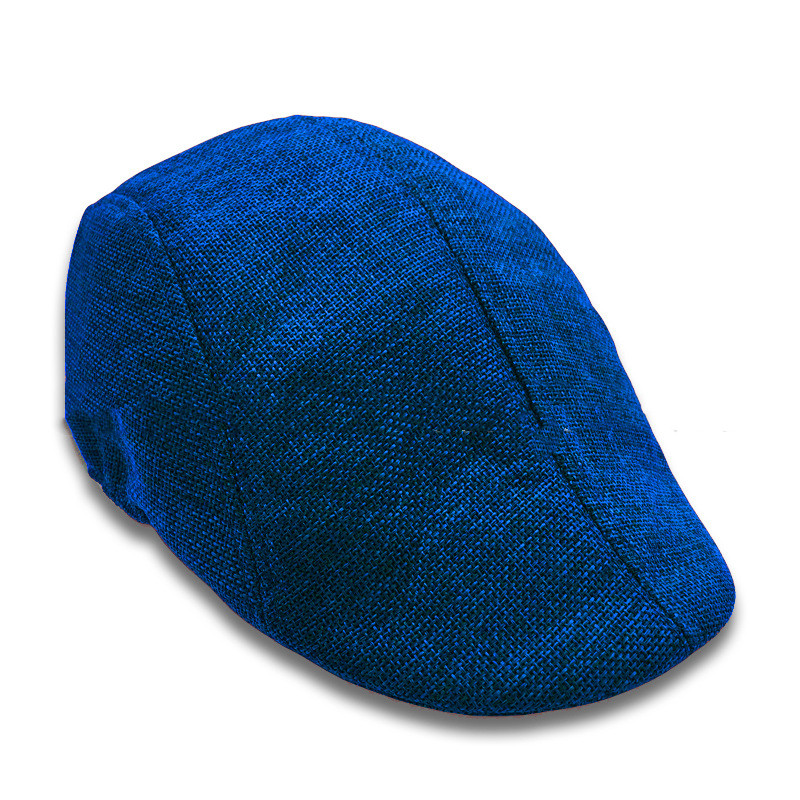 Linen British Beret in Blue