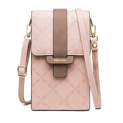 Single shoulder messenger phone bag Pink - Shop at LoveMi